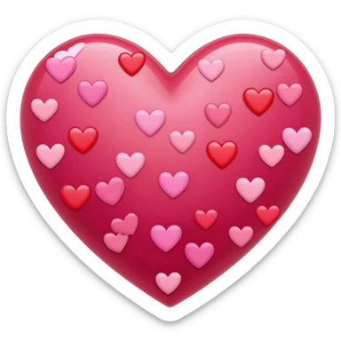 I love you with hearts sticker