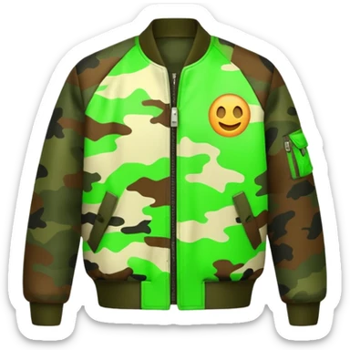 camo bomber sticker