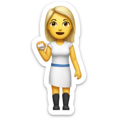 woman with broken arm plaster sticker