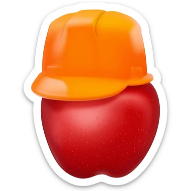 manzana enchilada con sombrero de gomita sticker
