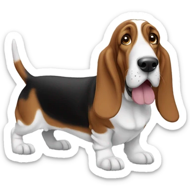 Basset hound sticker