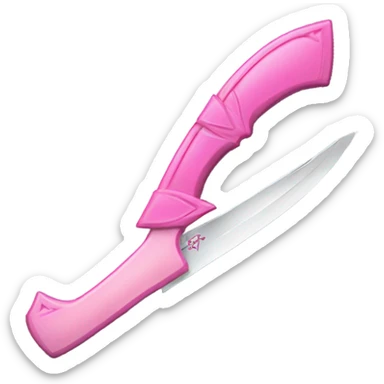 Pink bow knife  sticker