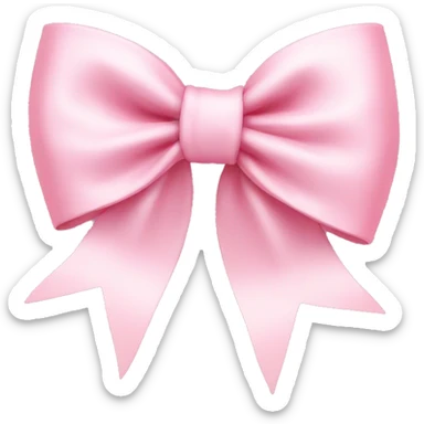 soft pink medium bow  sticker