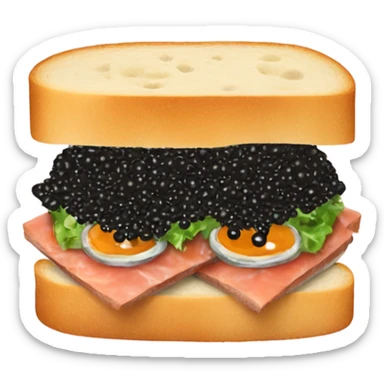 Sandwich with caviar  sticker