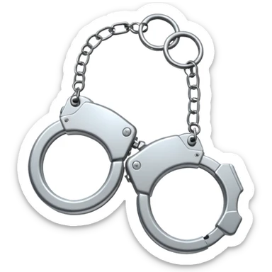Handcuffs – shiny metal cuffs bdsm style sticker