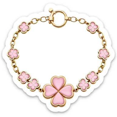 Pink van cleef bracelet  sticker