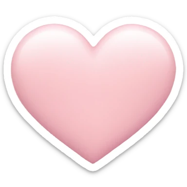 Heart with soft pink sticker