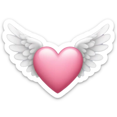 heart with angel wings sticker