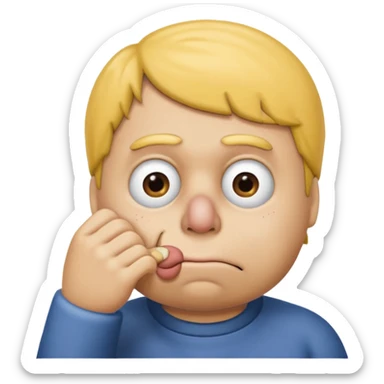 ralph wiggum nose picking sticker