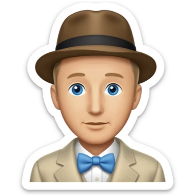 Bing Crosby with blue eyes sticker