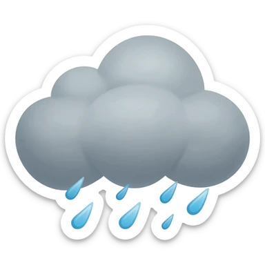 rainy stormy clouds sticker