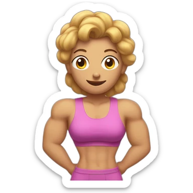 A mam with big muscles sticker