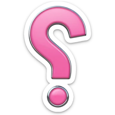 pink question  sticker