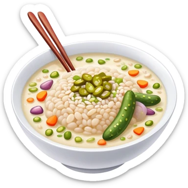 Congee with pickles sticker