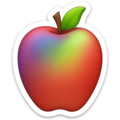 Apple logo with google colour scheme sticker