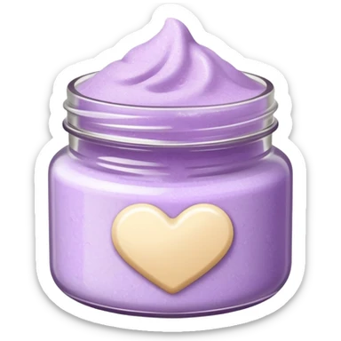 Pale purple body scrub sticker