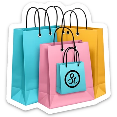 sephora and lululemon shopping bags sticker