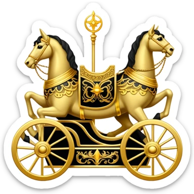 Tarot Card with the chariot on it  sticker