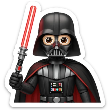 Darth Vader with red lightsaber sticker