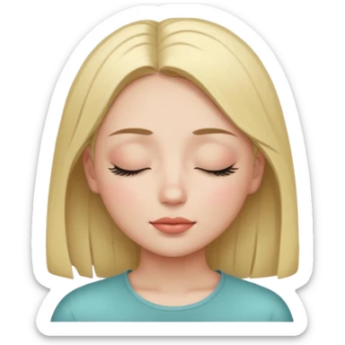 Kapalı kız suratı sticker