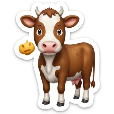 High resolution of A cow sticker