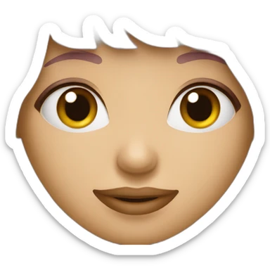 fille avec frange sticker