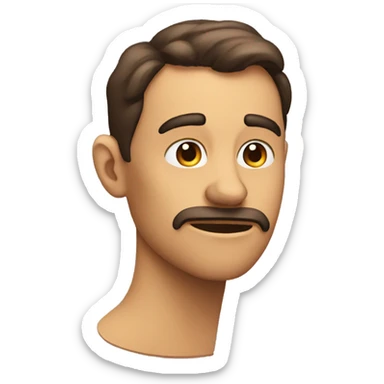 telling someone to shh with a big jawline sticker