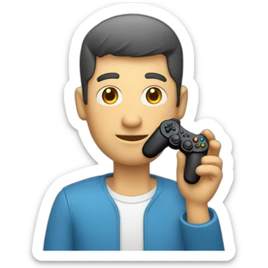 Un hombre con un joystick en la mano sticker
