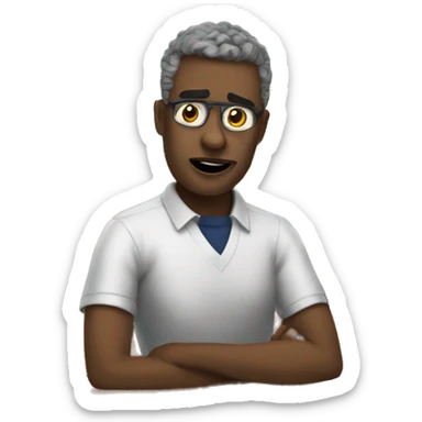 A concerned teacher sees dark trends in education 📚😬 sticker