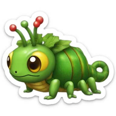 Christmas Caterpie sticker