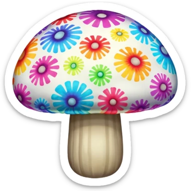 Tie dye mushroom sticker