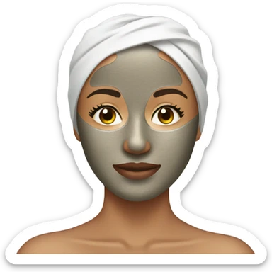 Skincare face mask sticker