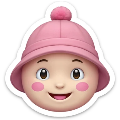 Labubu character smiling, iOS emoji style sticker
