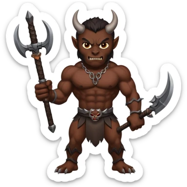 Demonio con armas sticker