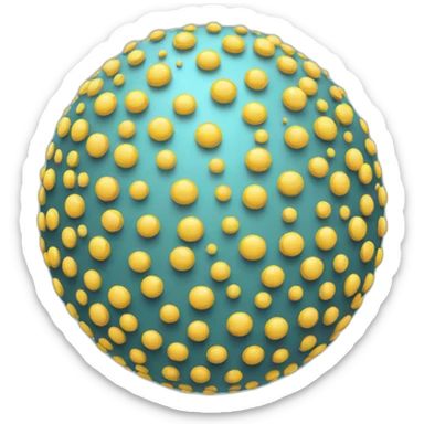 a sphere made of dots sticker