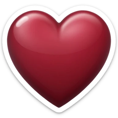 Maroon heart sticker