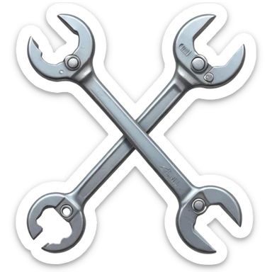 make me a retro-style wrench sticker