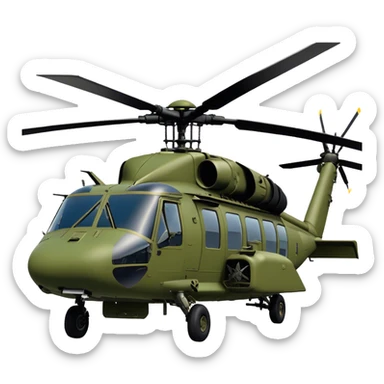 Sikorsky UH-60 Black Hawk - Sikorsky (Model Year: 2022) (Iconic colour: Olive green) sticker