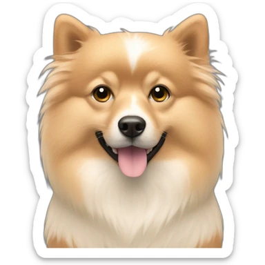 spitz with x-alopecia full-height sticker