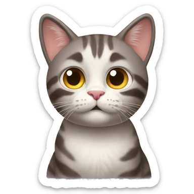 Un gato hecho un coco sticker
