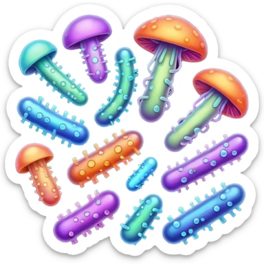 bacteria and fungi sticker