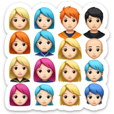 Anime characters  sticker