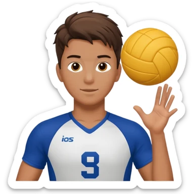 volleyball player boy brunet sticker
