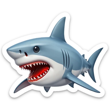 Brutal shark attack sticker