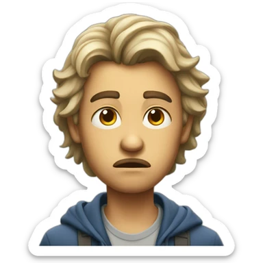 faintly displeased sticker