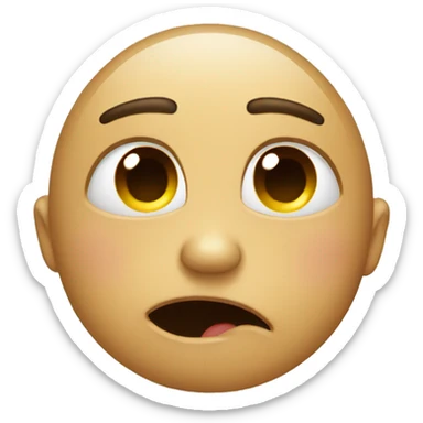 Crying emoji but with no tears sticker