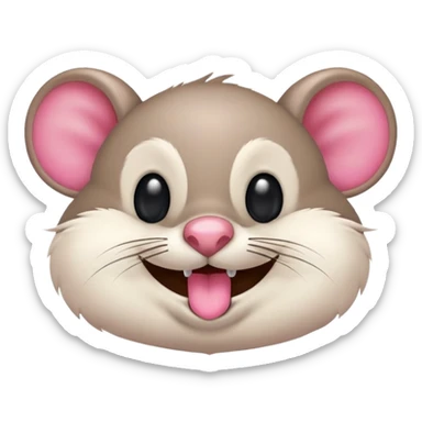 Crea una imagen de un ratón 🐭como ese riéndose como aquí 🤣 donde aparezcan las lágrimas de risa. sticker