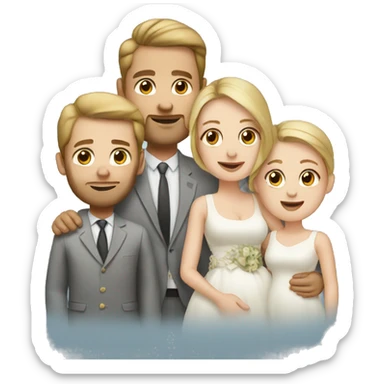 married couple with baby sticker