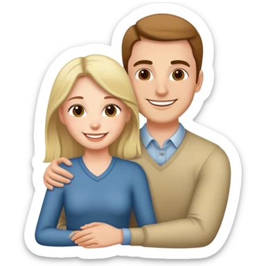 Women sitting on man’s lap sticker