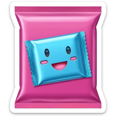 chewing gum packet sticker